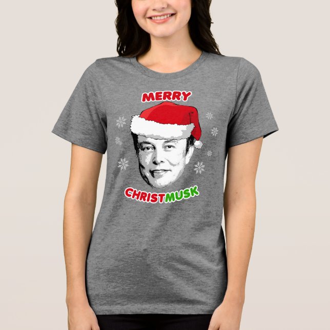 T-shirt En Tri-matière Joyeux ornement en céramique Christmusk (Recto)