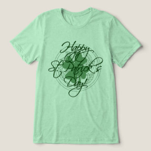 T-shirt En Tri-matière Joyeux script décoratif de la Saint Patrick