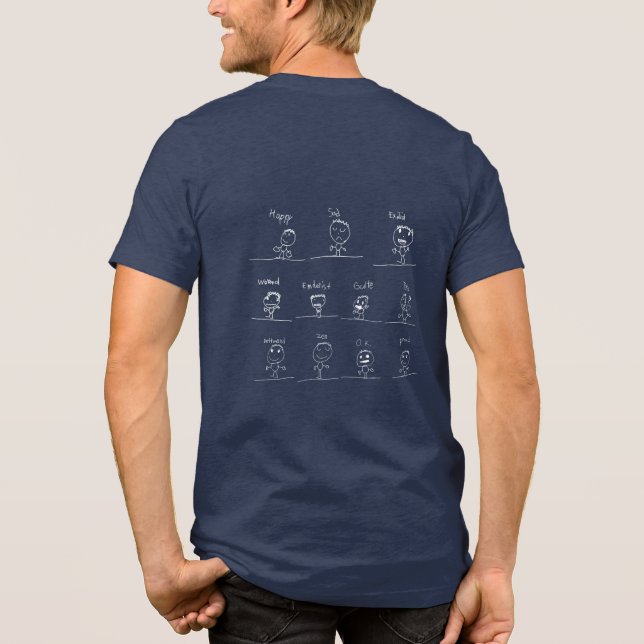 T-shirt En Tri-matière Joyeux Sentiments Tee - Tri-Blend Adulte (Verso)