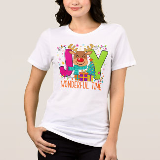 T-shirt En Tri-matière "JOYful Reindeer Christmas Tee"
