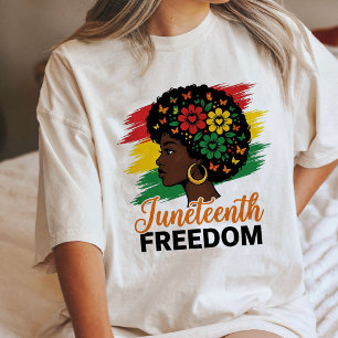 T-shirt En Tri-matière Juneteenth Liberté Papillons Reine Noire