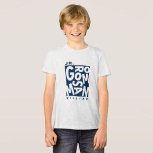 T-shirt En Tri-matière Junior Jr Groomsman, mariage, Navy Blue