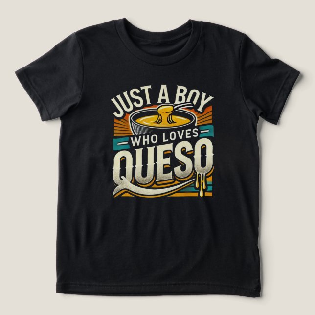 T-shirt En Tri-matière Just a Boy Who Loy Queso - Amusant Fromage (Design Recto)