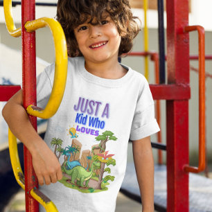T-shirt En Tri-matière Just Kid Who Loves Dinosaures