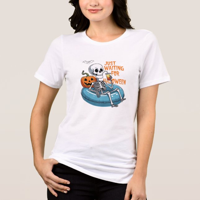 T-shirt En Tri-matière Just Waiting for Halloween – Funny Spooky (Recto)