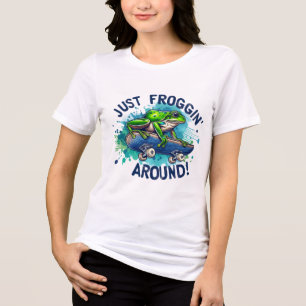 T-shirt En Tri-matière 🐸 Juste Froggin’ autour - Tee amusante et joueuse