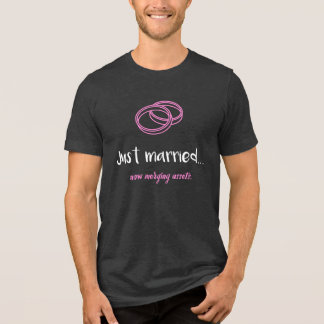 T-shirt En Tri-matière Juste Marié maintenant Fusionner des actifs Mariag
