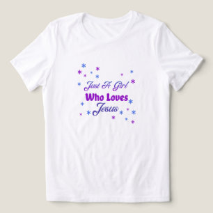 T-shirt En Tri-matière Juste une fille qui aime Jésus - Minimal chrétien