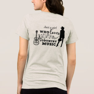 T-shirt En Tri-matière Juste une fille qui aime la musique country