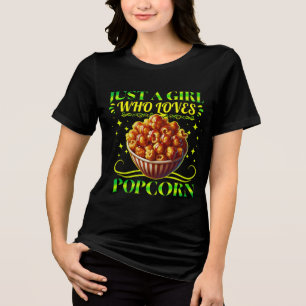 T-shirt En Tri-matière juste une fille qui aime le popcorn
