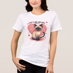T-shirt En Tri-matière Juste une fille qui aime les chats siamois