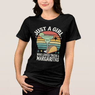 T-shirt En Tri-matière Juste Une Fille Qui Aime Les Tacos Et Margarita Me