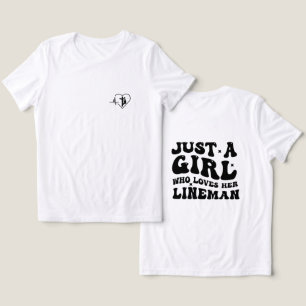 T-shirt En Tri-matière juste une fille qui aime son Lineman