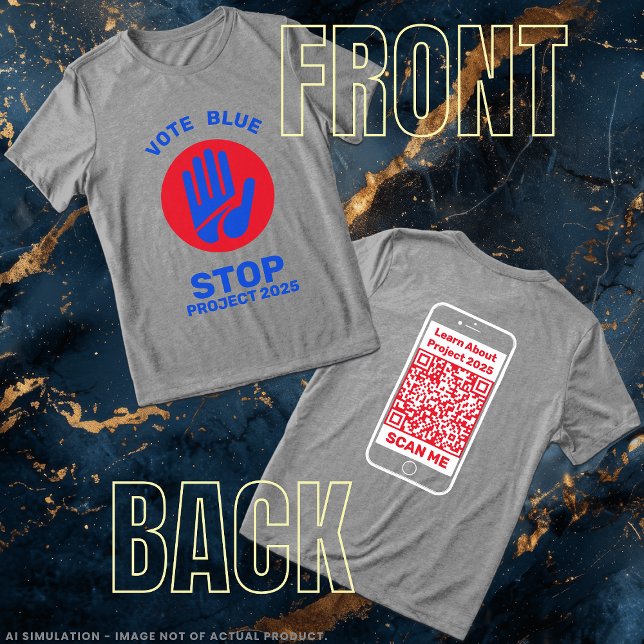 T-shirt En Tri-matière Kamala Harris Tim Walz Vote Blue Stop Project 2025 (Créateur téléchargé)