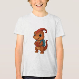 T-shirt En Tri-matière Kammli va à l'école - Dino avec sac à dos
