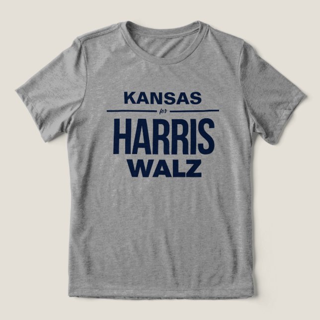 T-shirt En Tri-matière Kansas pour Harris Walz (Design Recto)