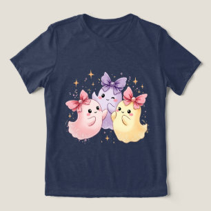 T-shirt En Tri-matière Kawaii Cute Pastel Fantômes avec des vaches