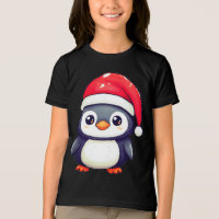 Kawaii Penguin Portant un chapeau de Père Noël cos