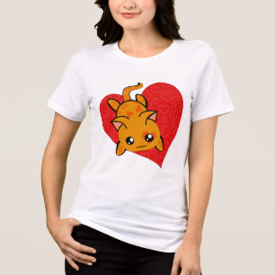 T-shirt En Tri-matière Kawaii Valentine Kitty