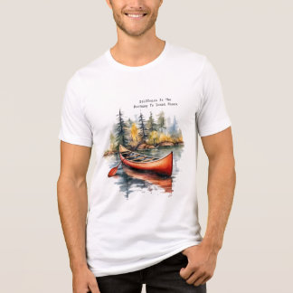 T-shirt En Tri-matière Kayak Aquarelle Sur Le Lac
