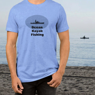 T-shirt En Tri-matière Kayak Silhouette Océan Kayak Pêche