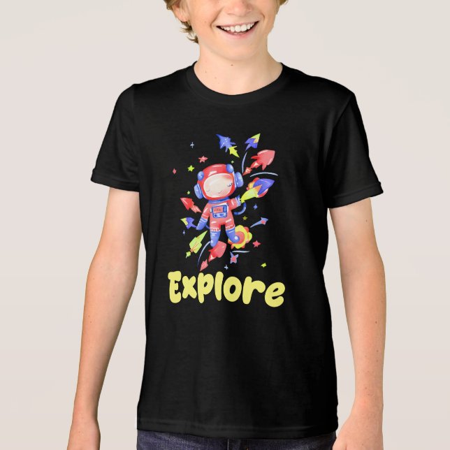 T-shirt En Tri-matière Kids Explore Space (Recto)
