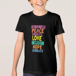 T-shirt En Tri-matière Kindness Peace Equality Love Inclusion Hope Divers
