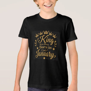 T-shirt En Tri-matière King Né En Janvier Golden Crowns garçons