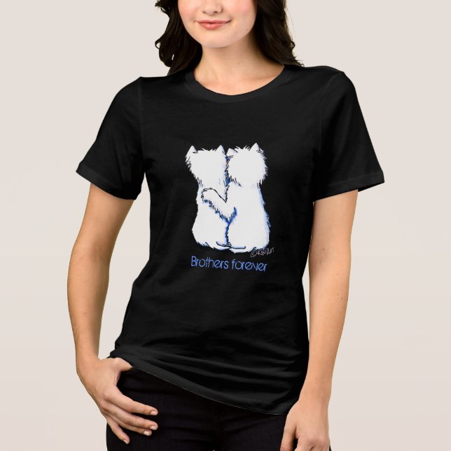 T-shirt En Tri-matière KiniArt Hugging Westies (Recto)