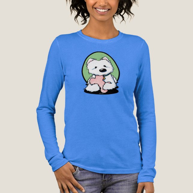 T-shirt En Tri-matière KiniArt Westie avec os (Recto)