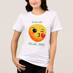 T-shirt En Tri-matière KISS MOI ! JE SUIS COMME...IRLANDAIS ! Saint Patri