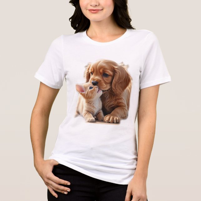 T-shirt En Tri-matière Kitten et Puppy (Recto)