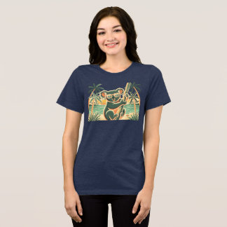 T-shirt En Tri-matière Koala se détendant sur la plage – Ambiance estival