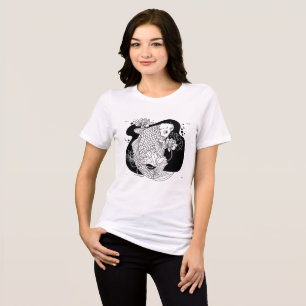 T-shirt En Tri-matière Koi & Lotus Zen Ligne d'Art