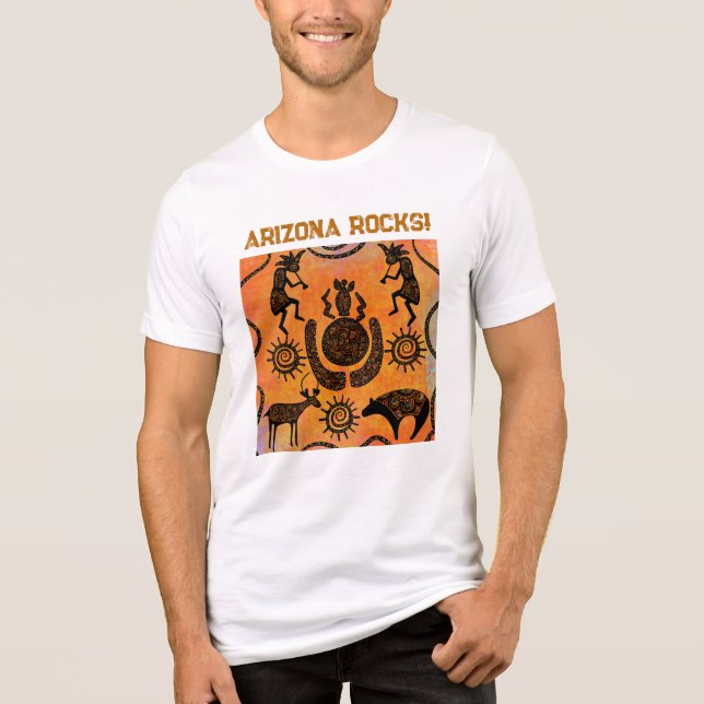 T-SHIRT  EN TRI-MATIÈRE KOKOPELLI  (Recto)