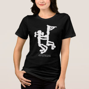 T-shirt En Tri-matière Kokopelli et pétroglyphe féminin