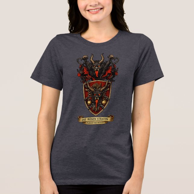 T-shirt En Tri-matière Krampus Heraldic Crest Coat of Arms Christmas  (Recto)