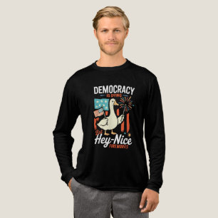 T-shirt En Tri-matière La Démocratie est en train de mourir, mais Hé, bon