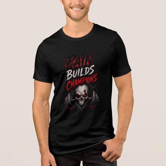 T-shirt En Tri-matière 🖤 La douleur forge des champions (Recto)