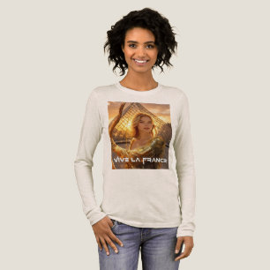T-SHIRT EN TRI-MATIÈRE LA FÊTE DE LA BASTILLE - VIVE LA FRANCE