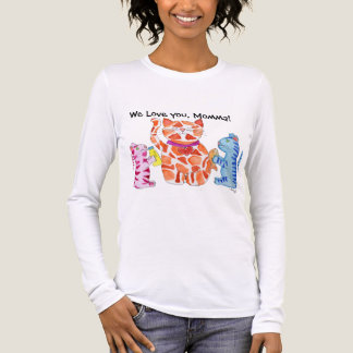 T-shirt En Tri-matière La fête des mères, maman chat et chatons