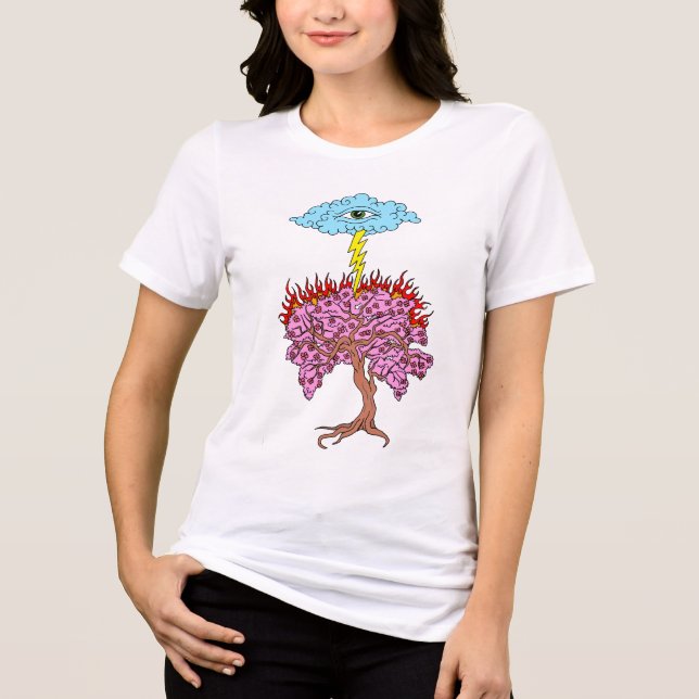 T-shirt En Tri-matière La foudre frappe Cherry Tree (Recto)