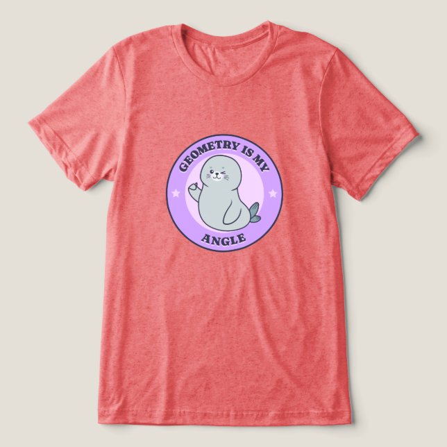 T-shirt En Tri-matière La géométrie est mon angle (Design Recto)