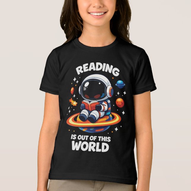 T-shirt En Tri-matière La lecture est hors de ce monde (Recto)