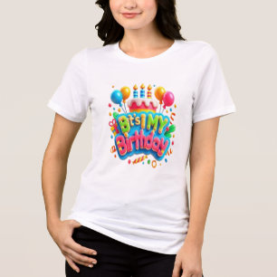 T-shirt En Tri-matière La magie du gâteau aux ballons Joyeux anniversaire