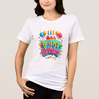 T-shirt En Tri-matière La magie du gâteau aux ballons Joyeux anniversaire