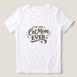 T-shirt En Tri-matière La Meilleure Maman de Chat Élégante Typographie