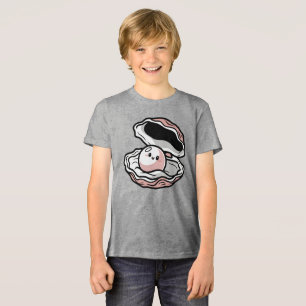 T-shirt En Tri-matière La mignonne perle Kawaii dans une coquille ouverte