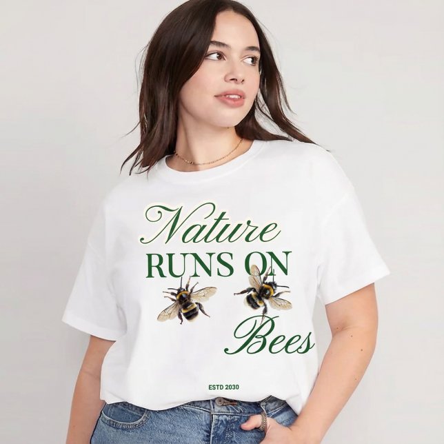 T-shirt En Tri-matière La nature fonctionne avec les abeilles - Bumblebee (Créateur téléchargé)