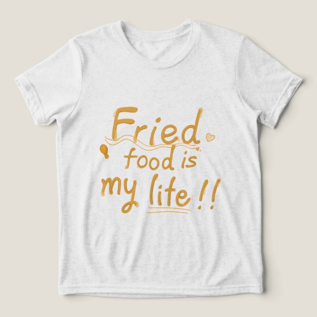 T-shirt En Tri-matière La nourriture frite est ma vie pour enfants (Design Recto)